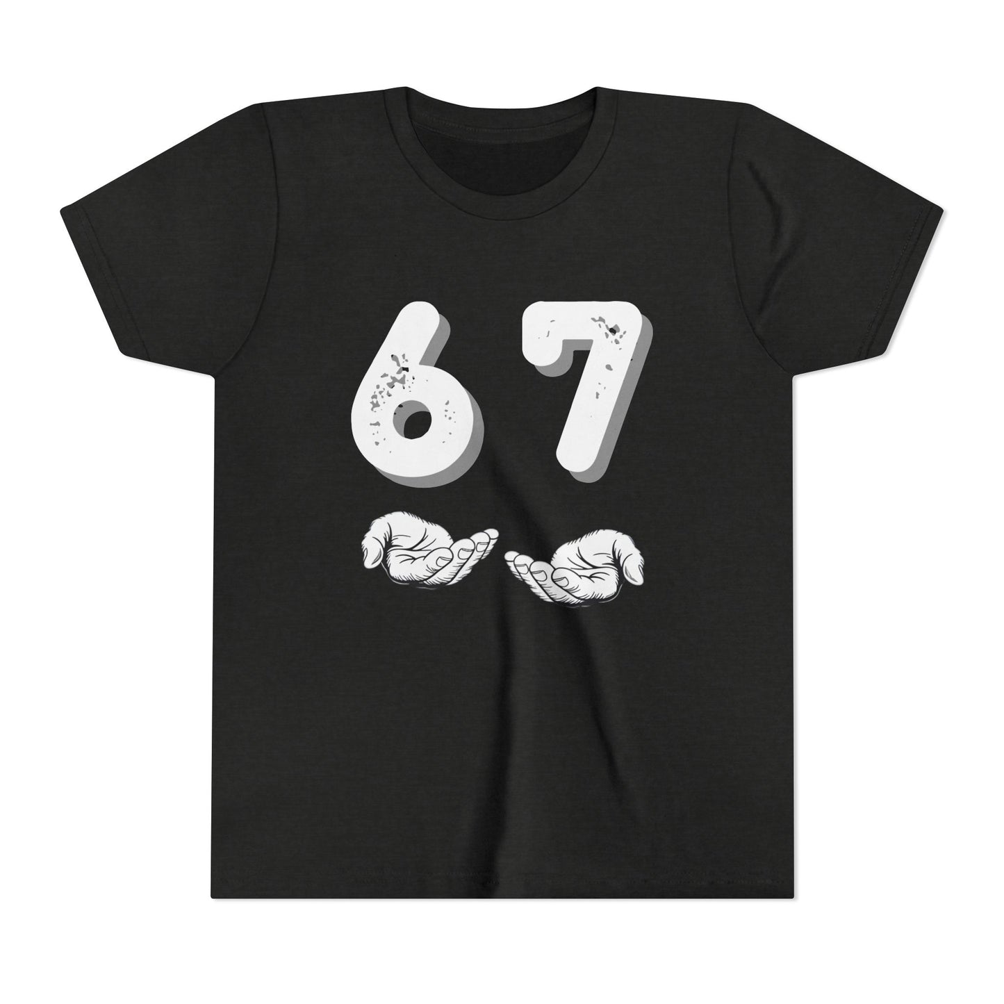 Youth T-Shirt with Trending 6 7 Meme Hand Gesture Design