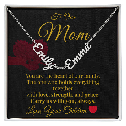 Personalized Name Necklace | Custom 2 or 3 Name Charm Necklace
