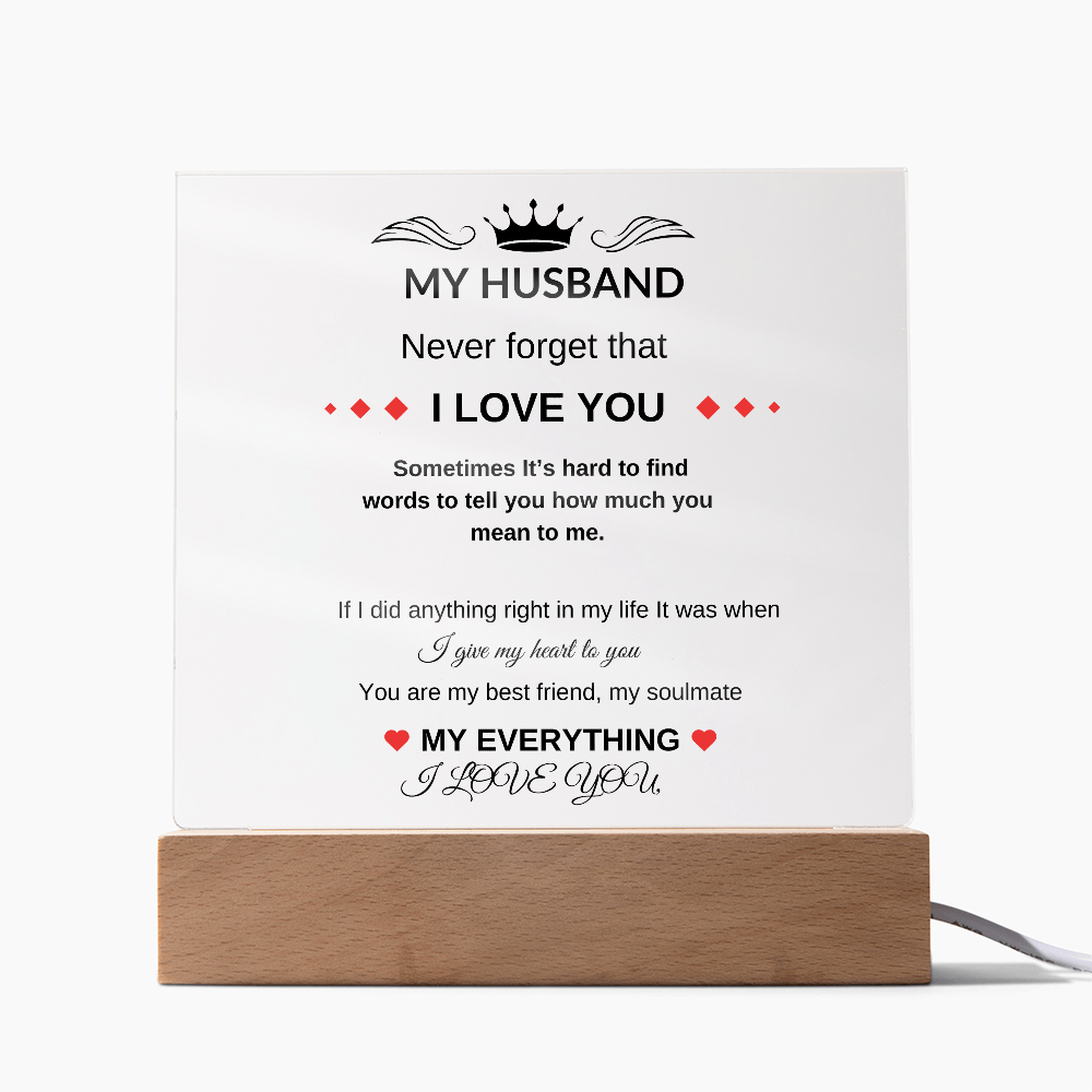 My Husband | Acrylic Square Plaque