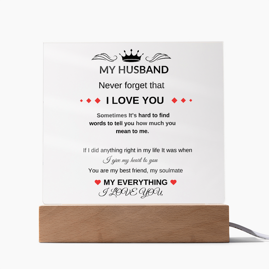 My Husband | Acrylic Square Plaque