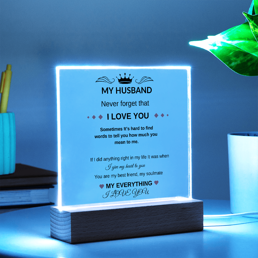 My Husband | Acrylic Square Plaque