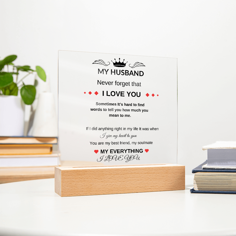 My Husband | Acrylic Square Plaque