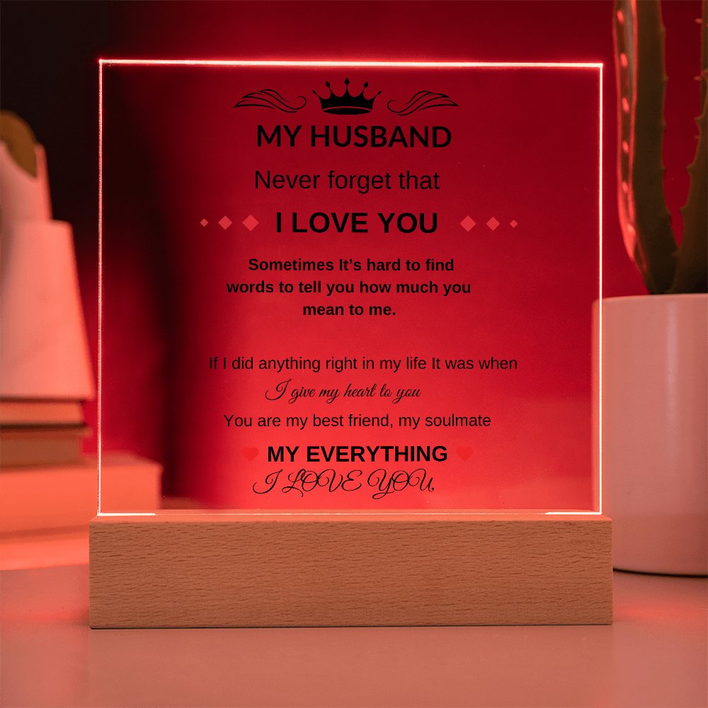 My Husband | Acrylic Square Plaque