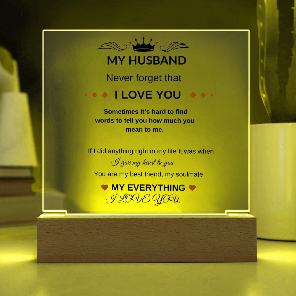 My Husband | Acrylic Square Plaque