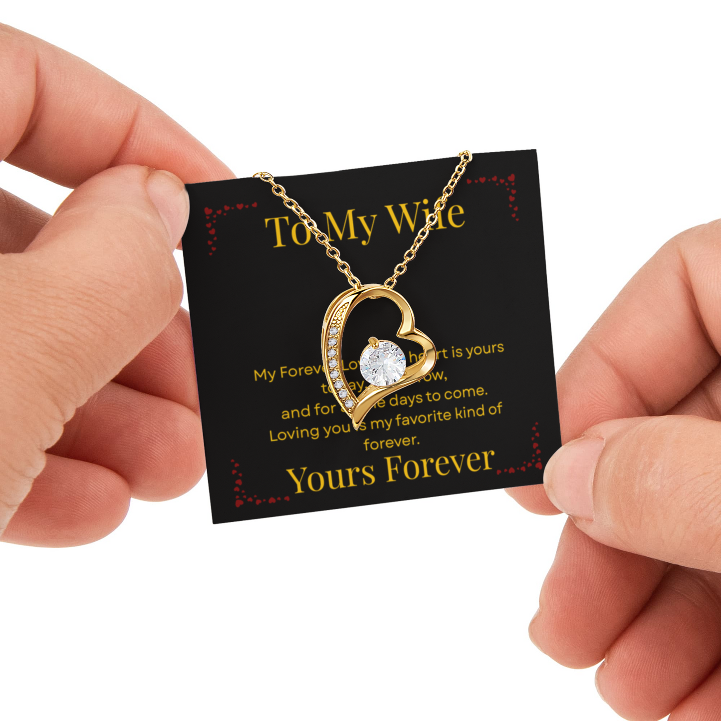 Forever Love Necklace for Her with Rotating Rose Gift Box | Luxury Romantic Gift