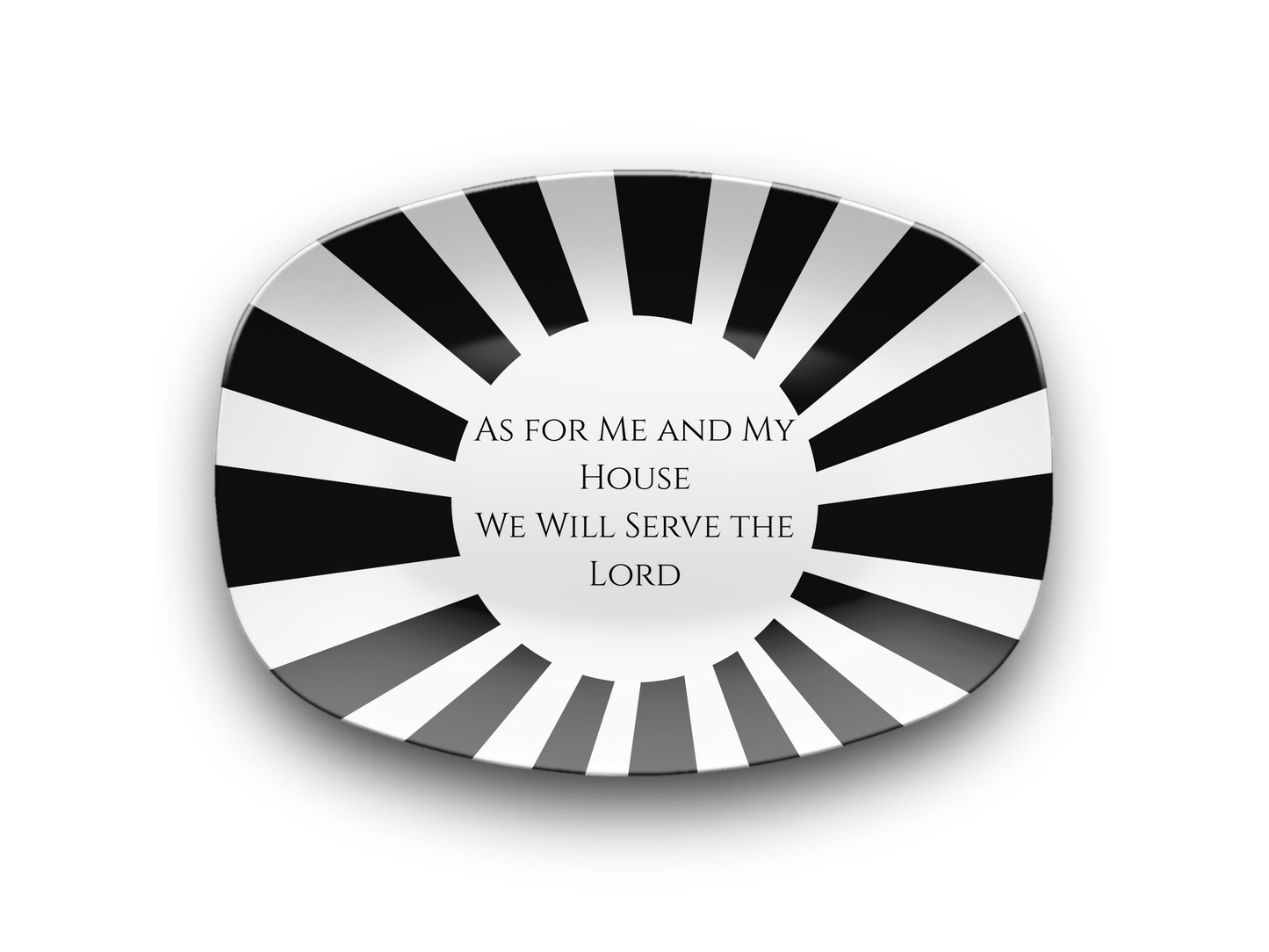 Personalized Christian Serving Platter, As For Me and My House Scripture Oval Platter