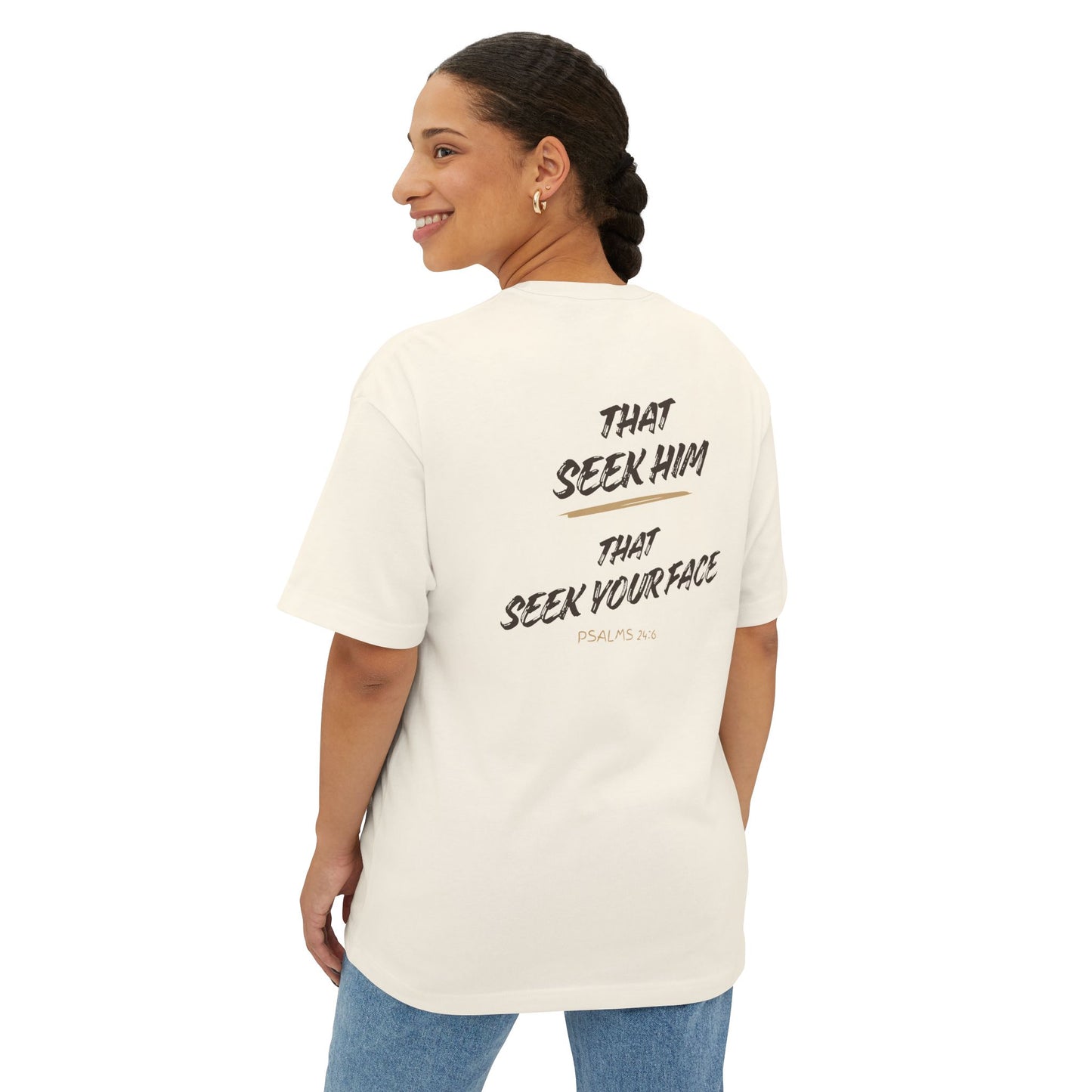 Psalms 24:6 Unisex Oversized Boxy Tee