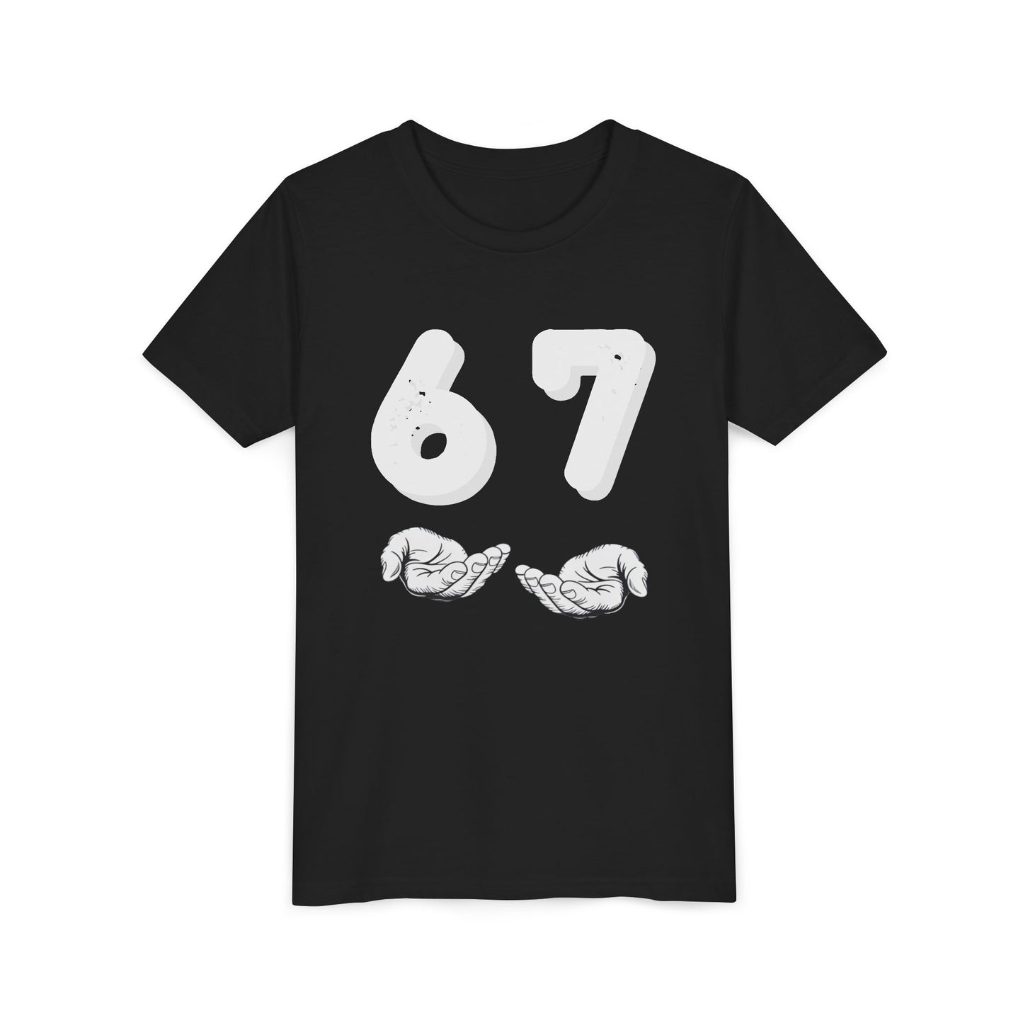 Youth T-Shirt with Trending 6 7 Meme Hand Gesture Design