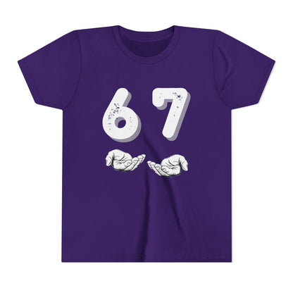 Youth T-Shirt with Trending 6 7 Meme Hand Gesture Design