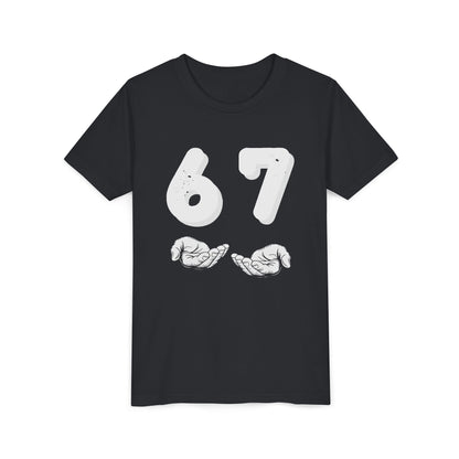 Youth T-Shirt with Trending 6 7 Meme Hand Gesture Design