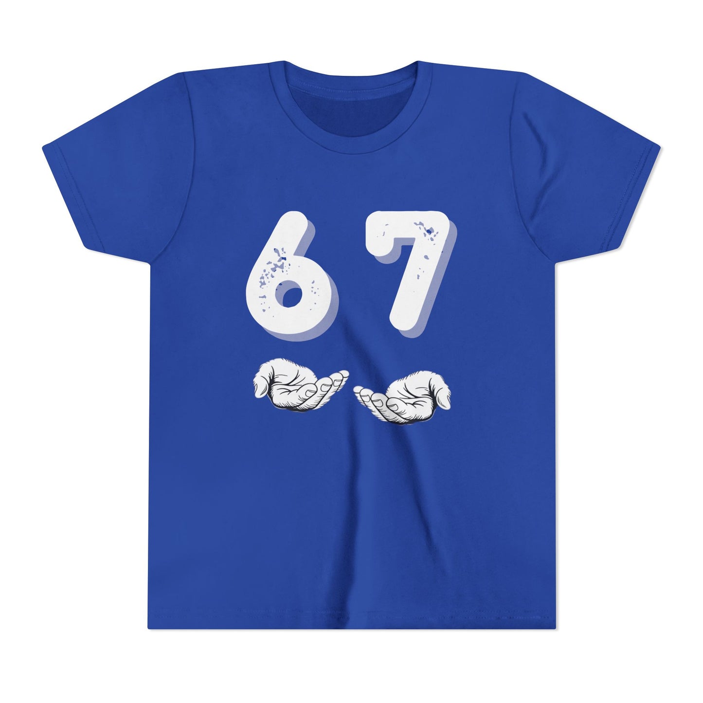 Youth T-Shirt with Trending 6 7 Meme Hand Gesture Design