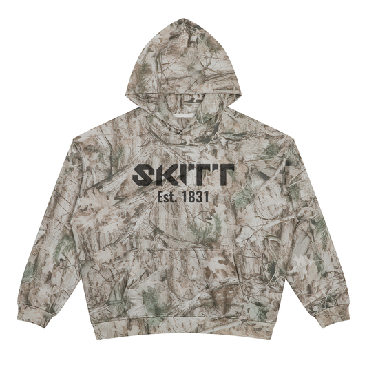 Unisex Oversized Fleece Tree Camo Hoodie