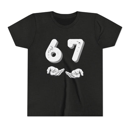 Youth T-Shirt with Trending 6 7 Meme Hand Gesture Design
