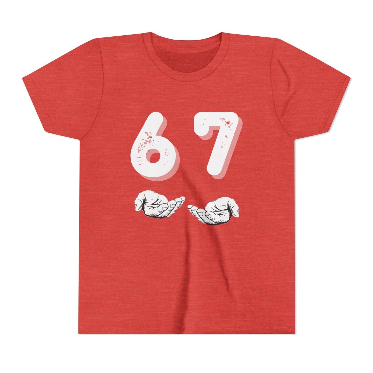 Youth T-Shirt with Trending 6 7 Meme Hand Gesture Design