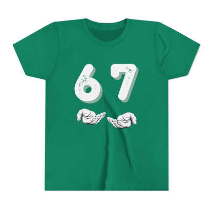 Youth T-Shirt with Trending 6 7 Meme Hand Gesture Design