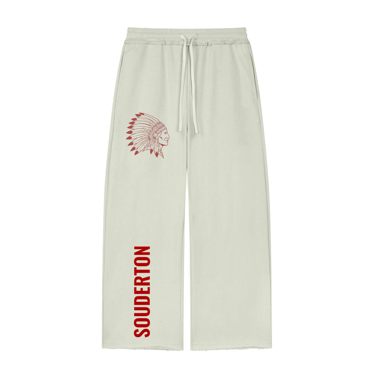 Women’s Wide Leg Raw Edge Sweatpants