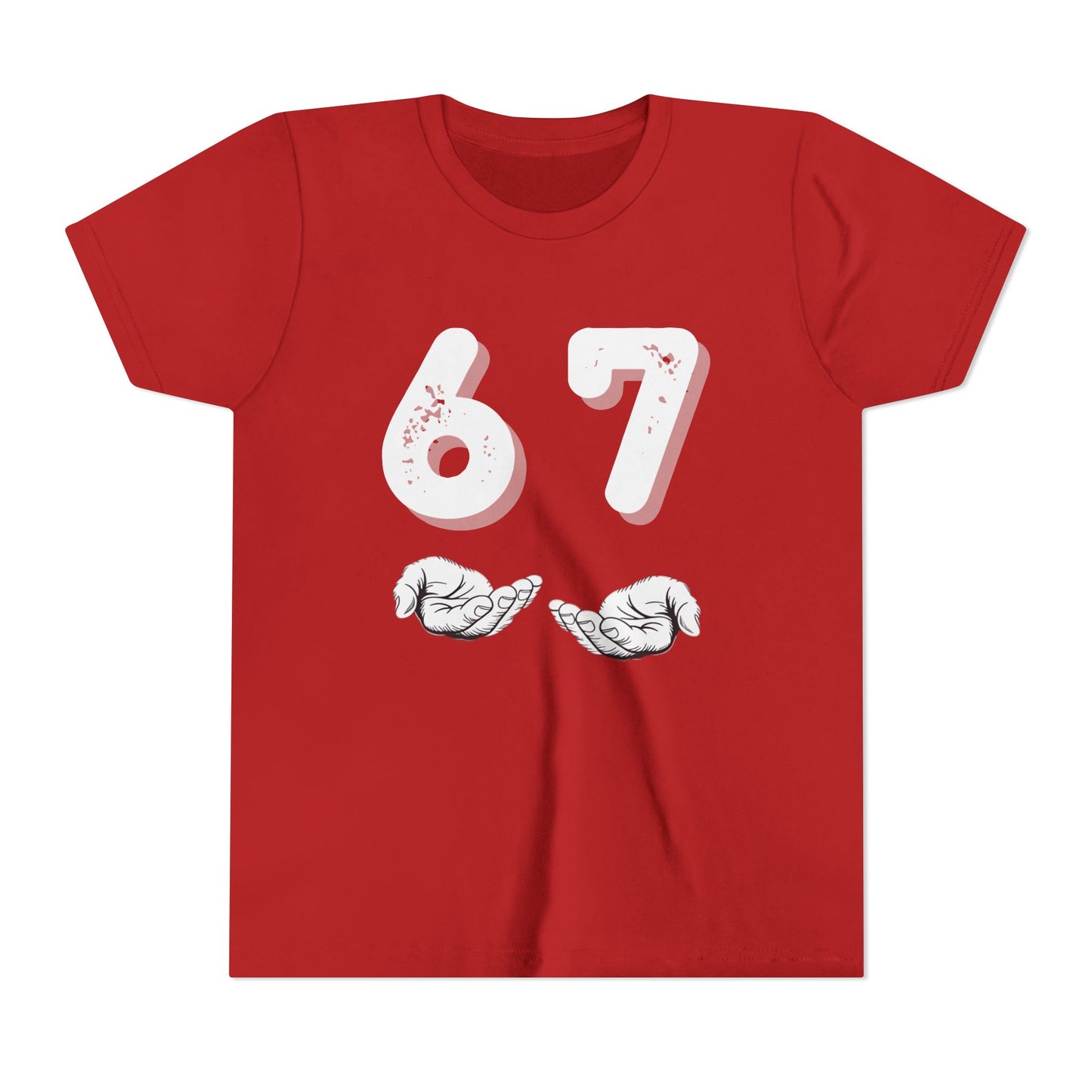 Youth T-Shirt with Trending 6 7 Meme Hand Gesture Design
