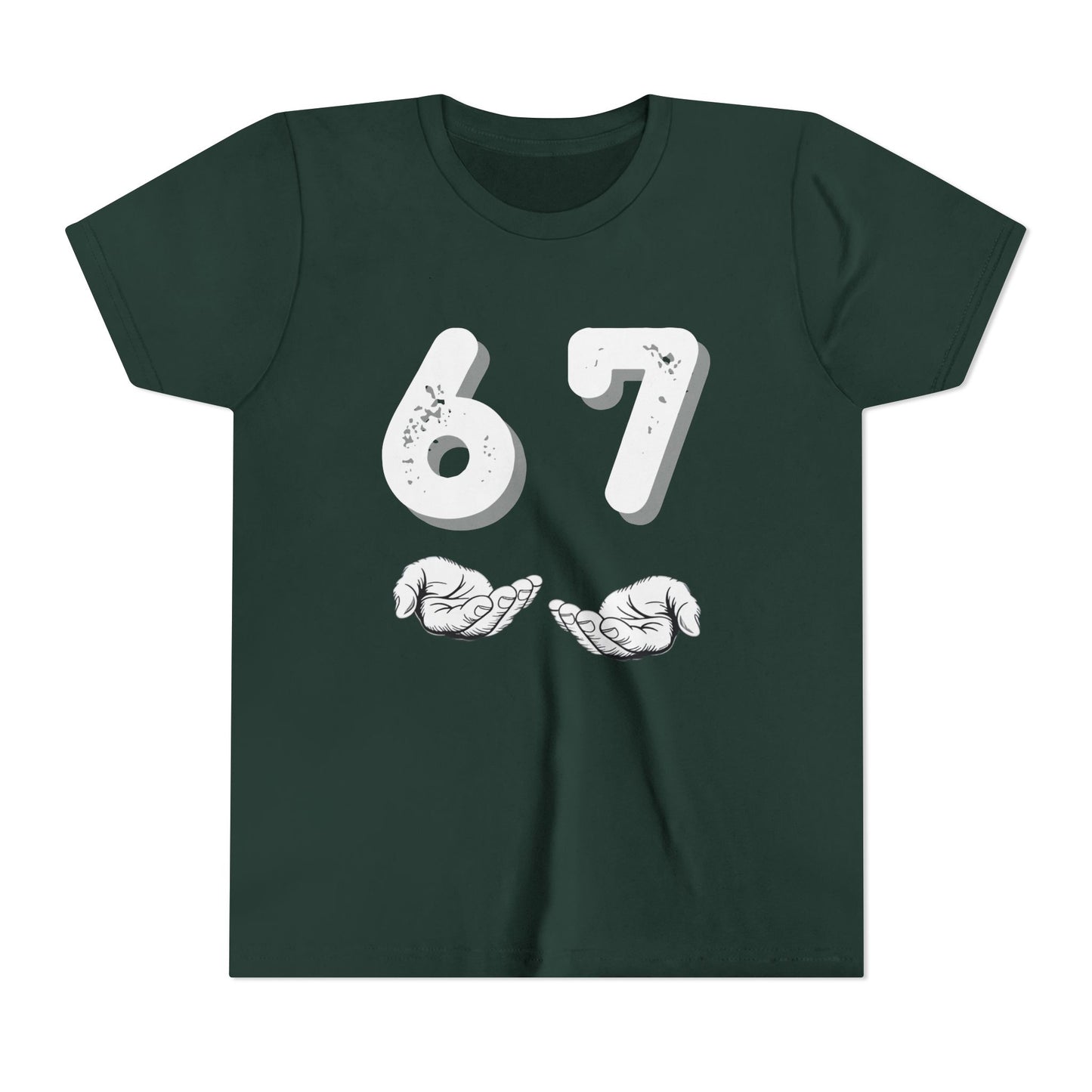 Youth T-Shirt with Trending 6 7 Meme Hand Gesture Design