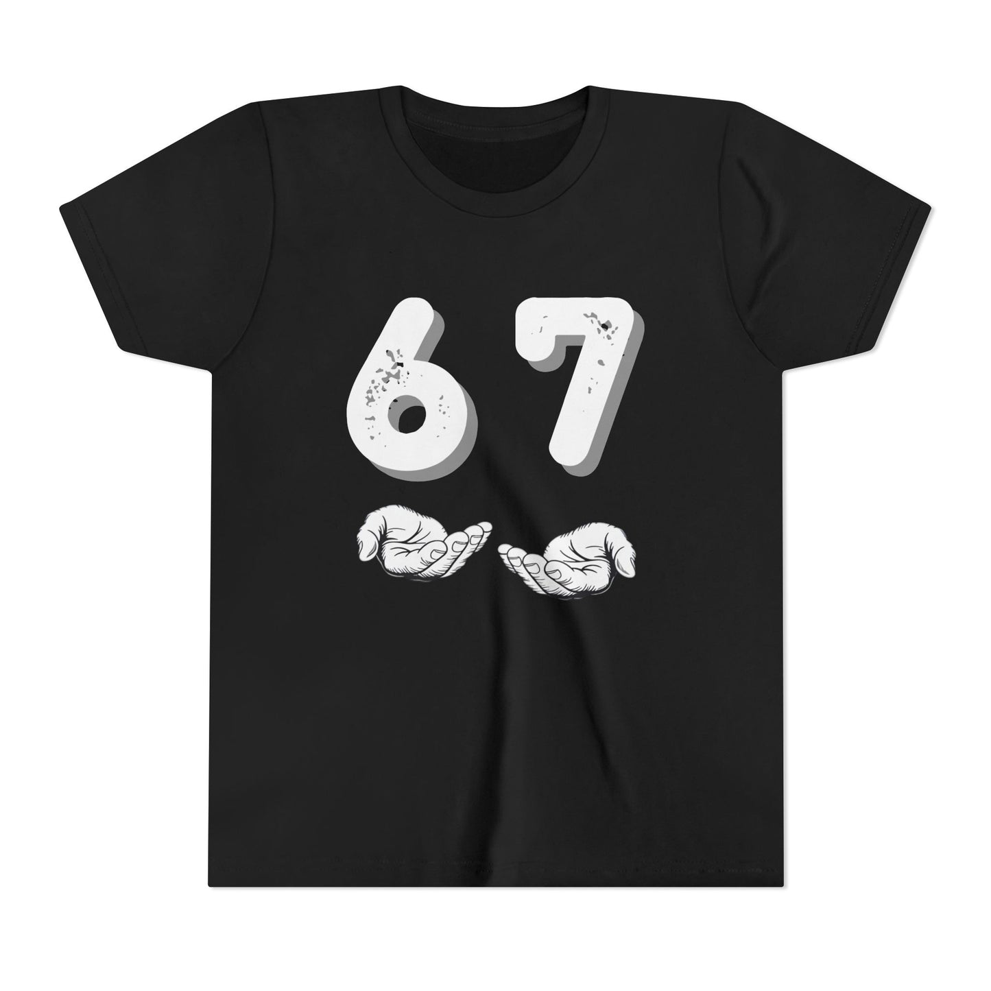 Youth T-Shirt with Trending 6 7 Meme Hand Gesture Design