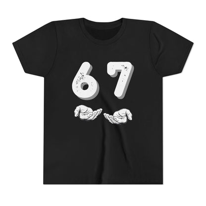 Youth T-Shirt with Trending 6 7 Meme Hand Gesture Design