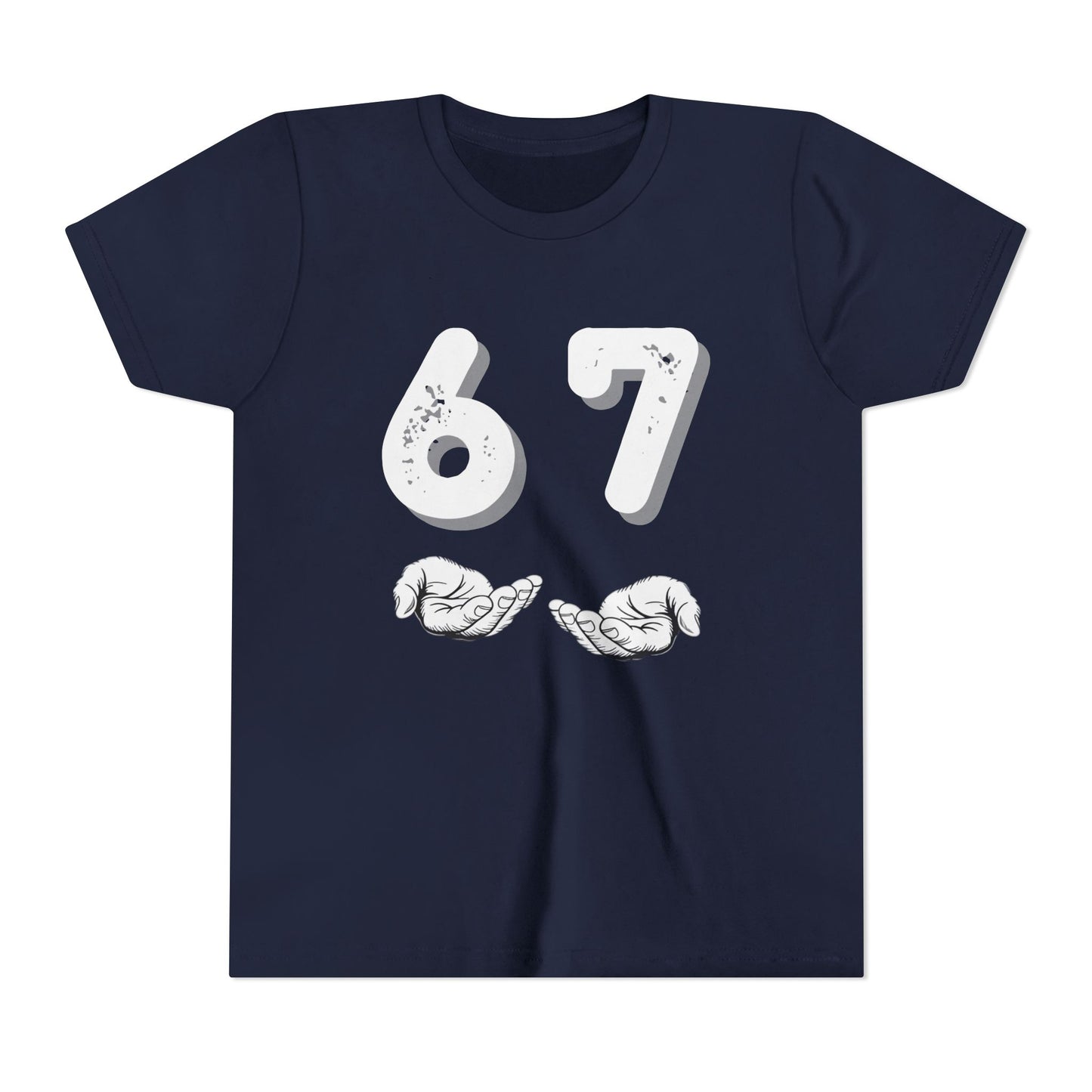 Youth T-Shirt with Trending 6 7 Meme Hand Gesture Design