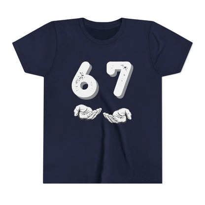Youth T-Shirt with Trending 6 7 Meme Hand Gesture Design