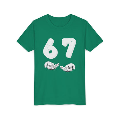 Youth T-Shirt with Trending 6 7 Meme Hand Gesture Design