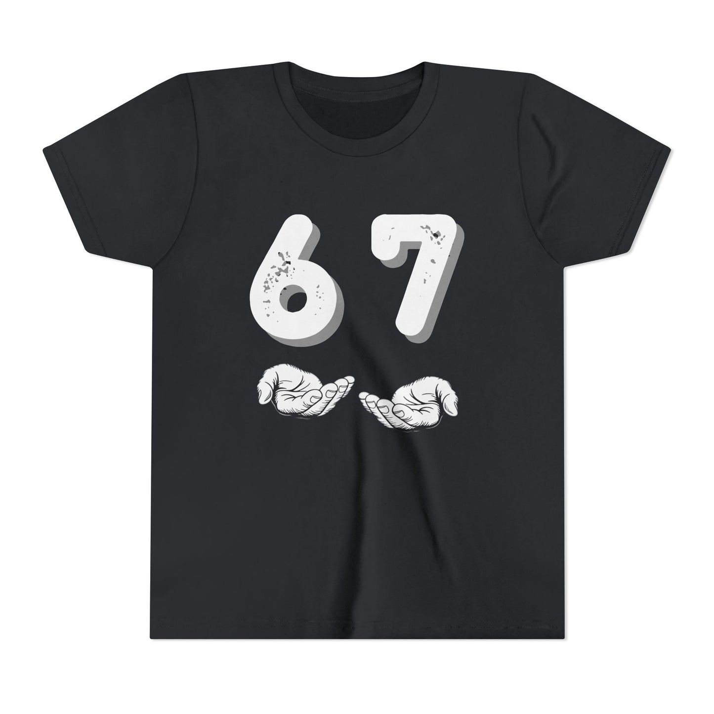 Youth T-Shirt with Trending 6 7 Meme Hand Gesture Design