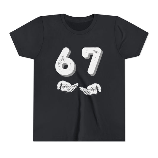 Youth T-Shirt with Trending 6 7 Meme Hand Gesture Design