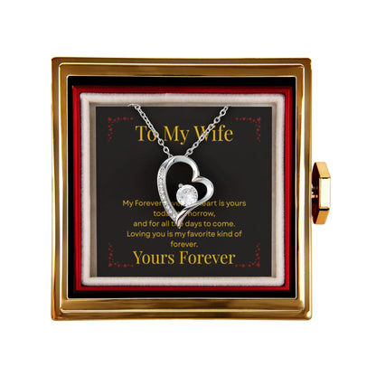 Forever Love Necklace for Her with Rotating Rose Gift Box | Luxury Romantic Gift