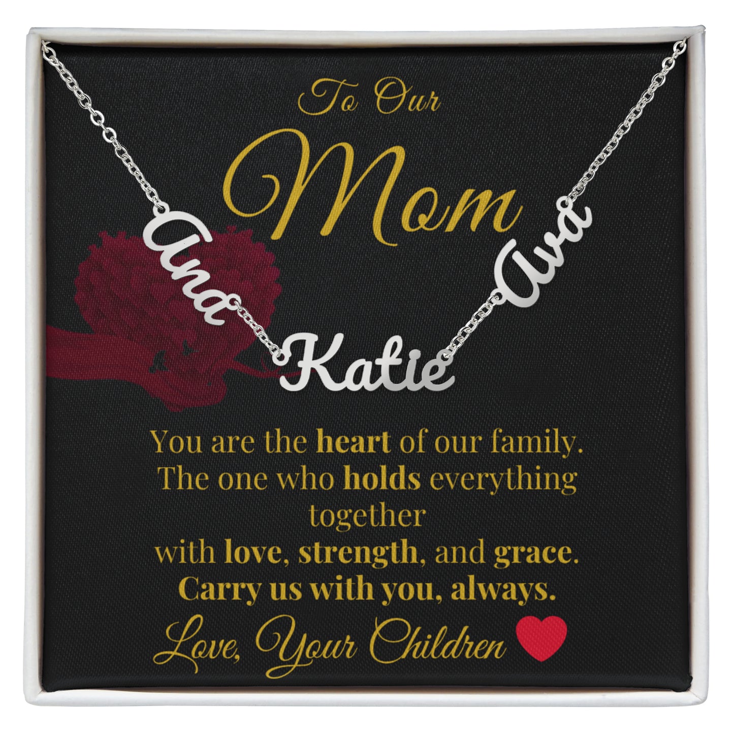 Personalized Name Necklace | Custom 2 or 3 Name Charm Necklace