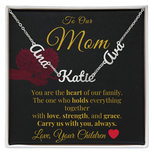 Personalized Name Necklace | Custom 2 or 3 Name Charm Necklace