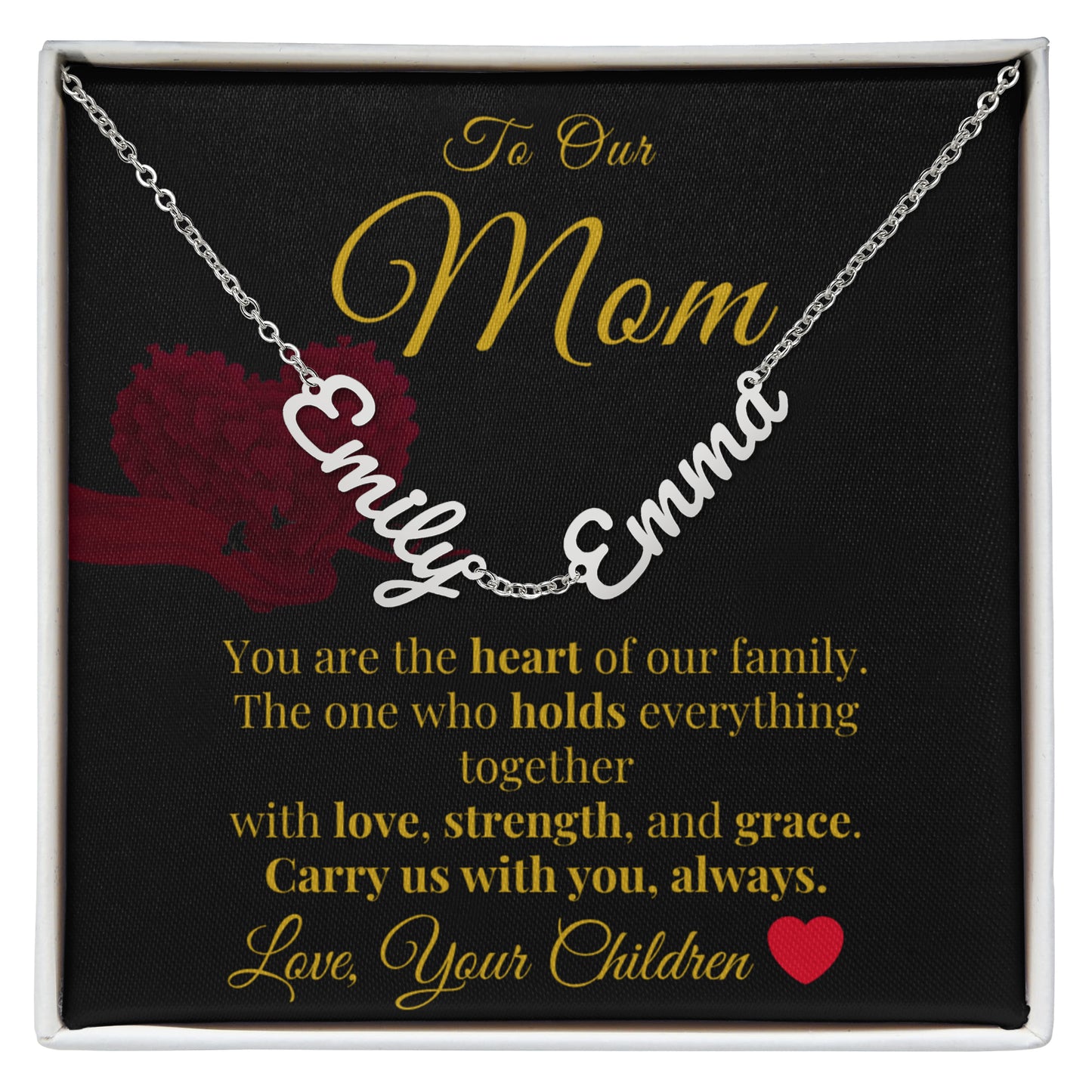 Personalized Name Necklace | Custom 2 or 3 Name Charm Necklace