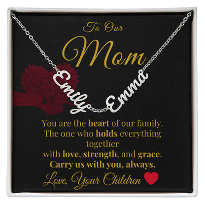 Personalized Name Necklace | Custom 2 or 3 Name Charm Necklace