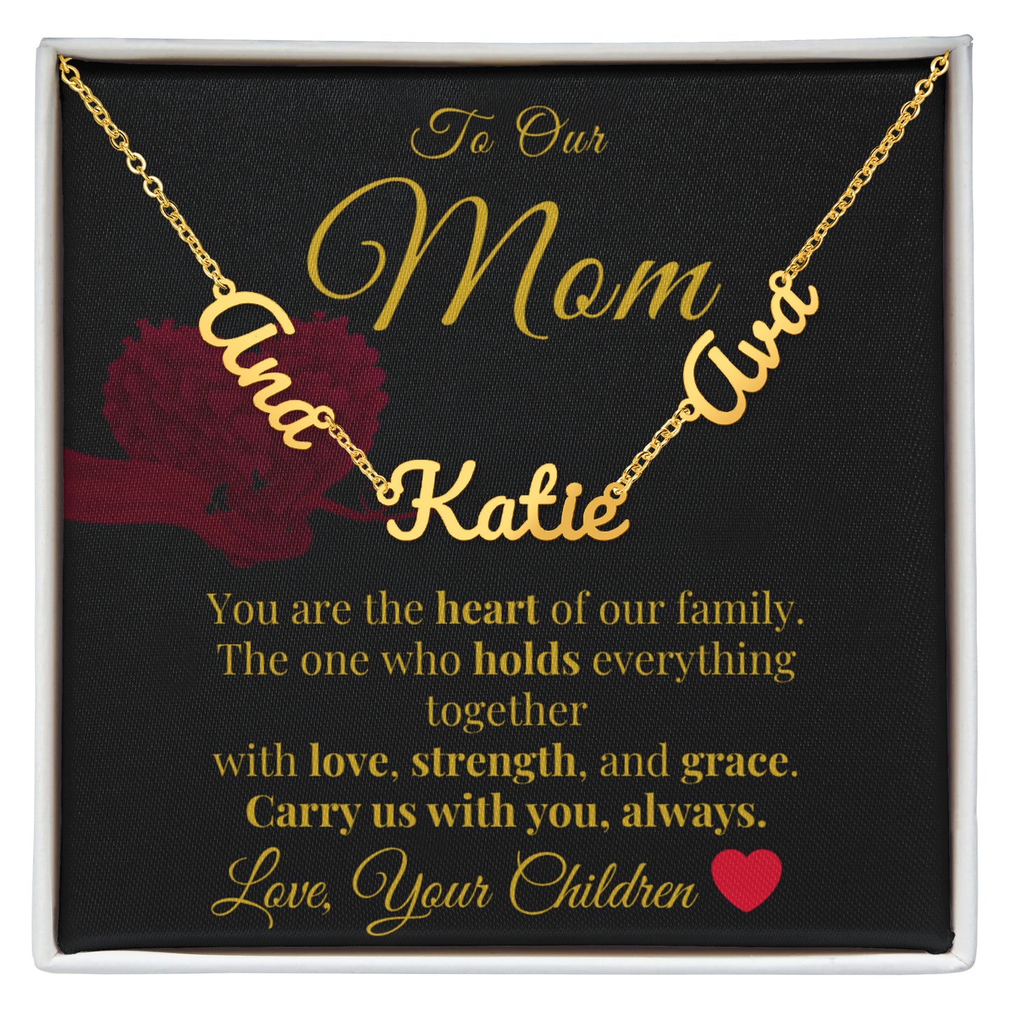 Personalized Name Necklace | Custom 2 or 3 Name Charm Necklace