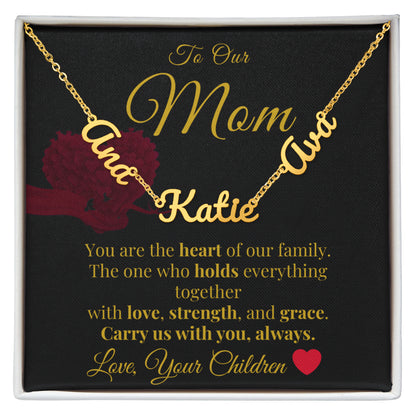 Personalized Name Necklace | Custom 2 or 3 Name Charm Necklace