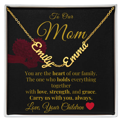 Personalized Name Necklace | Custom 2 or 3 Name Charm Necklace