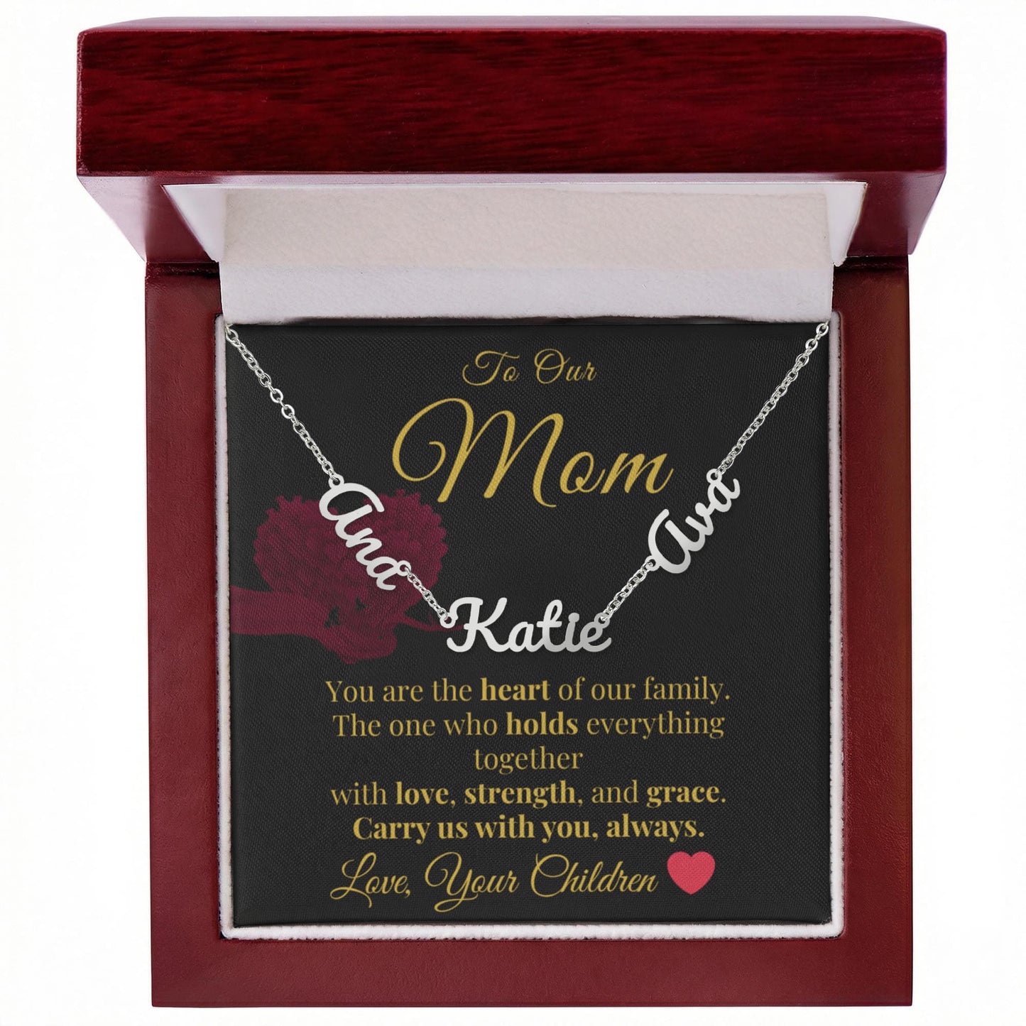 Personalized Name Necklace | Custom 2 or 3 Name Charm Necklace