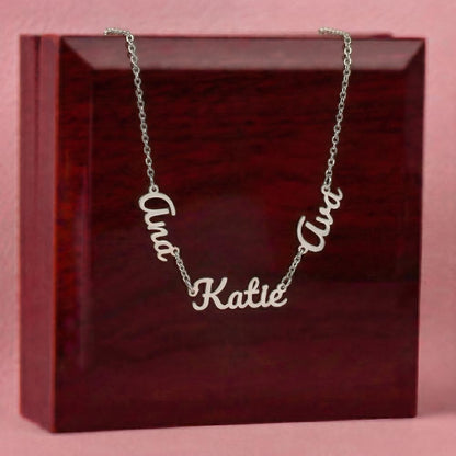 Personalized Name Necklace | Custom 2 or 3 Name Charm Necklace