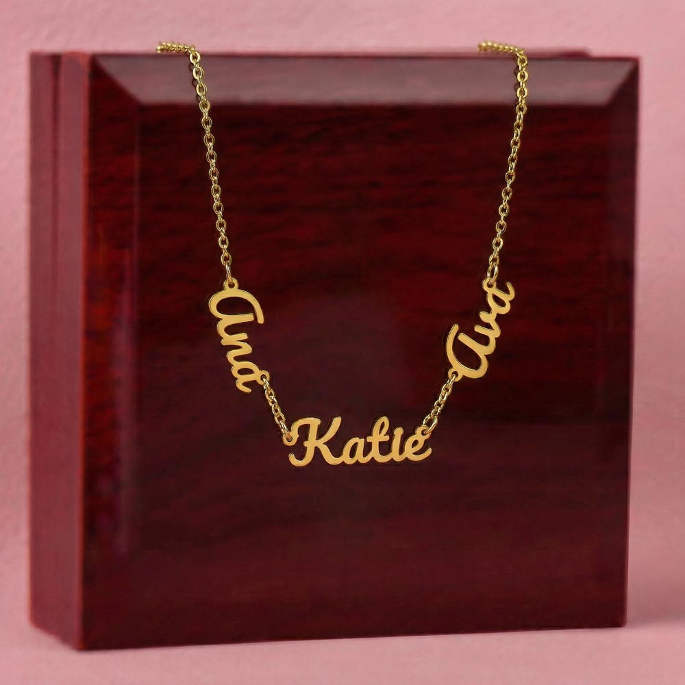 Personalized Name Necklace | Custom 2 or 3 Name Charm Necklace