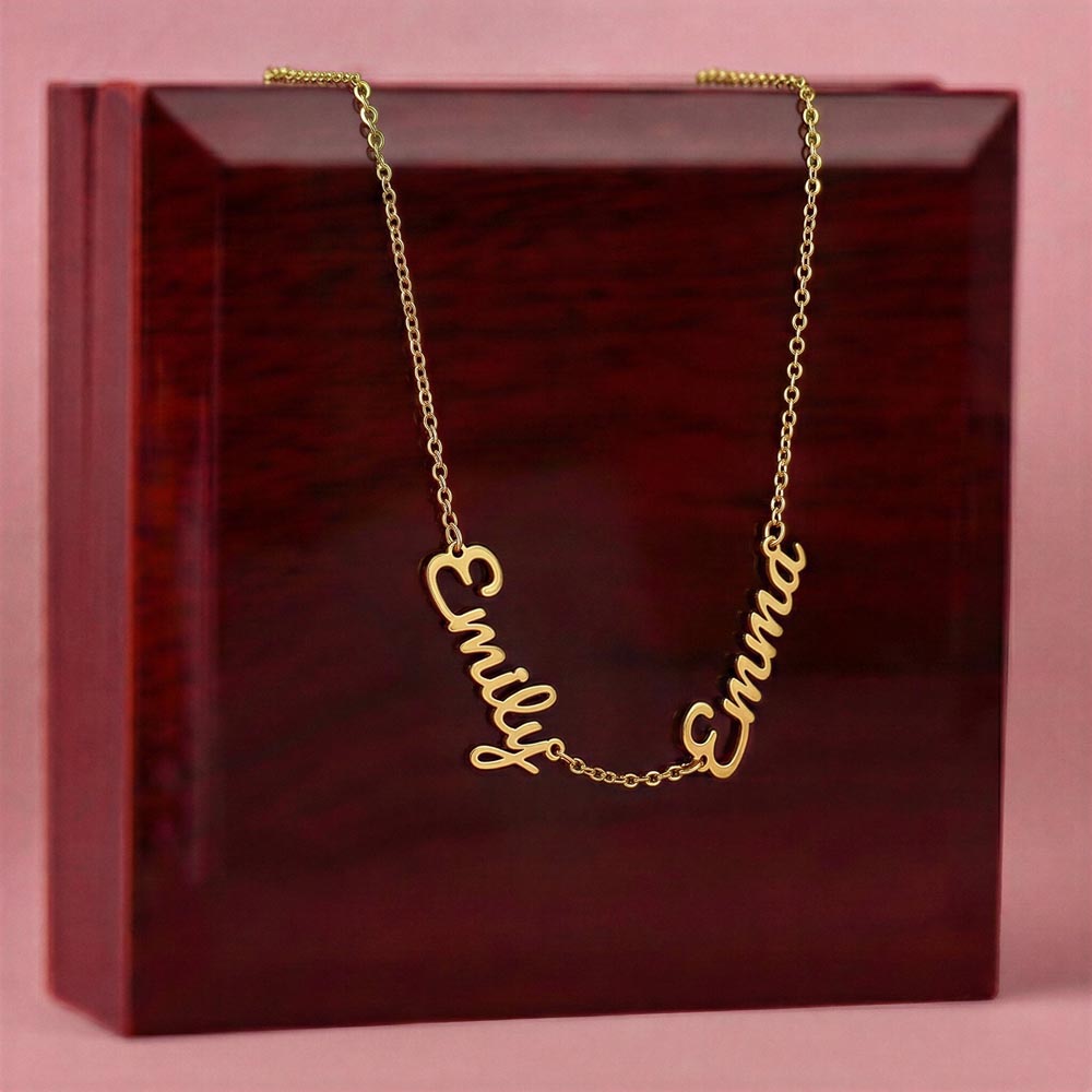 Personalized Name Necklace | Custom 2 or 3 Name Charm Necklace