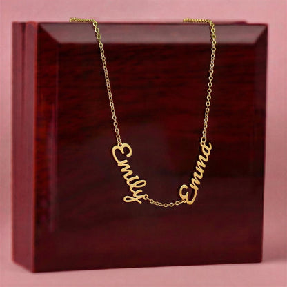 Personalized Name Necklace | Custom 2 or 3 Name Charm Necklace