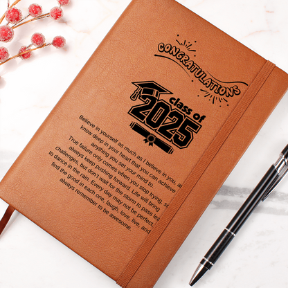 Class of 2025 Graduation Leather Journal | Perfect Gift for Graduates