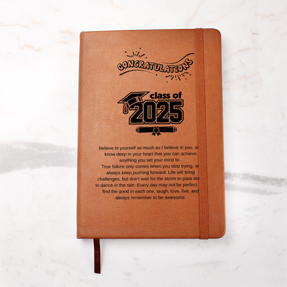 Class of 2025 Graduation Leather Journal | Perfect Gift for Graduates