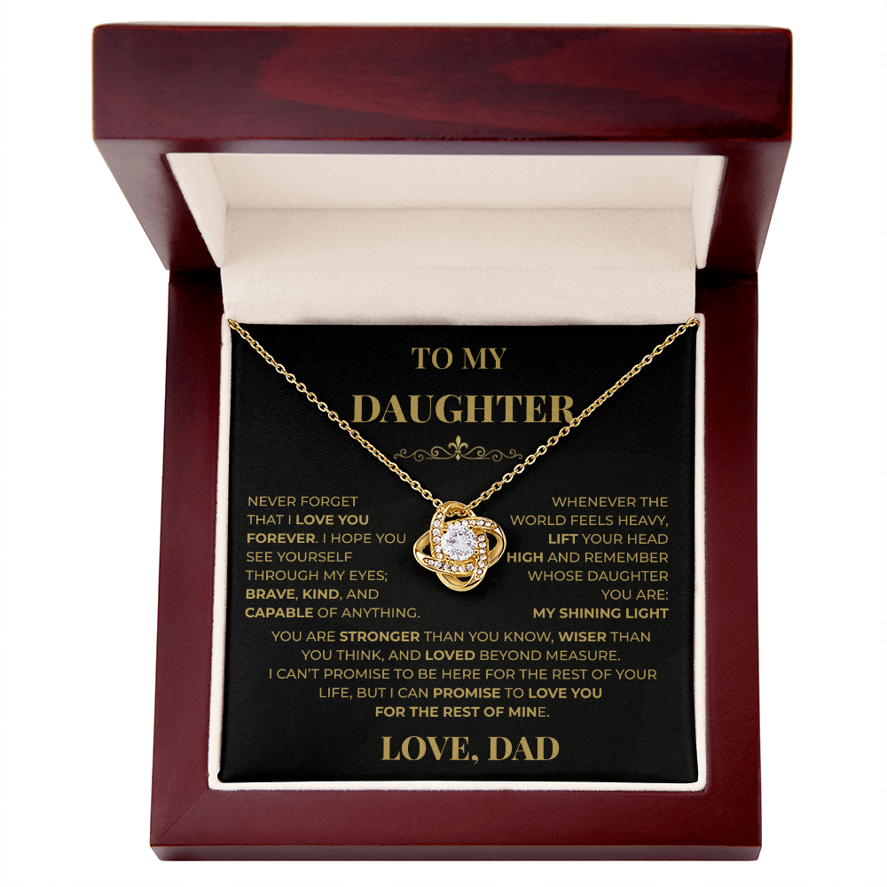 Beautiful Gift for Daughter From Dad "Never Forget That I Love You" Necklace