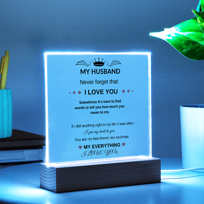 My Husband | Acrylic Square Plaque