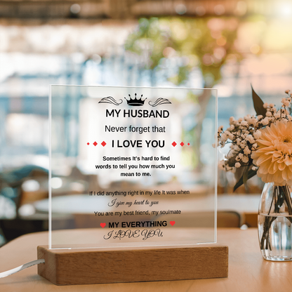 My Husband | Acrylic Square Plaque