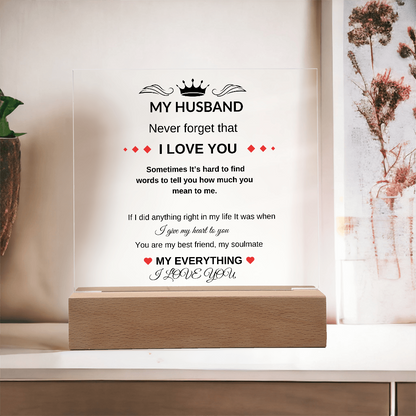 My Husband | Acrylic Square Plaque