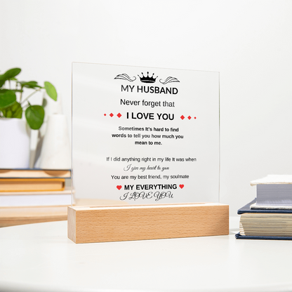 My Husband | Acrylic Square Plaque