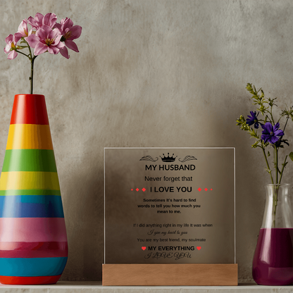 My Husband | Acrylic Square Plaque